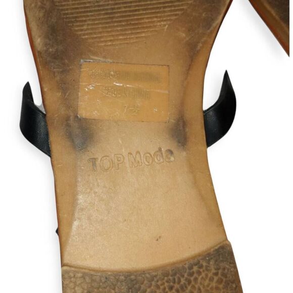 TOP MODA BLACK CAGE STRAP SANDALS SZ.7.5 EUC. - Picture 7 of 7